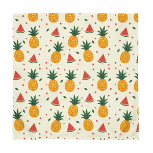 Cloth Napkin Set Tropical Pineapple Watermelon Design Dipaliz - Napkins
