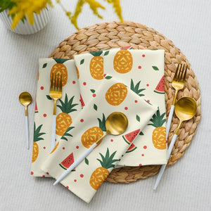 Tropical Pineapple Watermelon Cotton Napkins - Dipaliz - Cloth