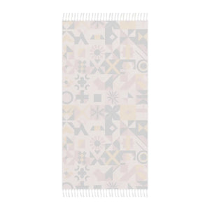 Pink Abstract Geometric Boho Beach Cloth 38x81 - Dipaliz - Towels