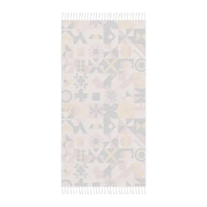 Boho Beach Towel Pink Abstract Geometric Pattern Dipaliz - 38’’ × 81’’ / Polyester - Towels