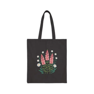 White Flowers Tote Bag Sturdy Canvas Material Fashion - Dipaliz - Backpacks