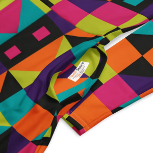 Green Geometric Long Sleeve Midi Dress - Flowy Comfort - Dipaliz - Dresses