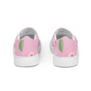 Pink Cherry Blossoms Women’s Slip on Canvas Shoes - Dipaliz - Sneakers