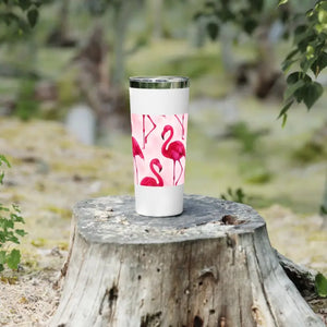 Premium Pink Flamingo Insulated Tumbler - Tropical Style - Dipaliz - 22oz / White - Tumblers