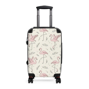 Pink Flamingo Pattern Suitcase – Cute Tropical Print - Dipaliz - Suitcases