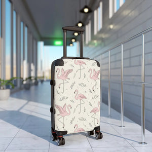Pink Flamingo Pattern Suitcase – Cute Tropical Print - Dipaliz - Suitcases