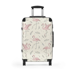 Pink Flamingo Pattern Suitcase – Cute Tropical Print - Dipaliz - Suitcases