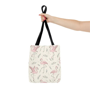 Pink Flamingo Pattern Tote Bag – Beach Shopper - Dipaliz - Bags