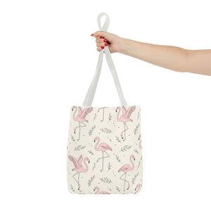 Pink Flamingo Pattern Tote Bag – Beach Shopper - Dipaliz - Bags