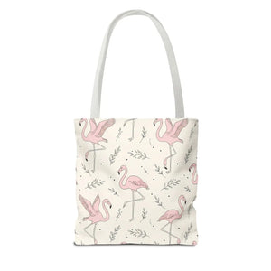 Pink Flamingo Pattern Tote Bag – Beach Shopper - Dipaliz - Bags