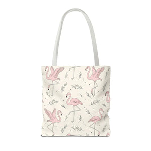Pink Flamingo Pattern Tote Bag – Beach Shopper - Dipaliz - Bags