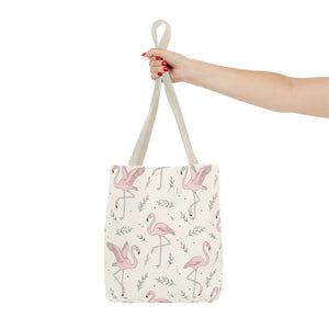 Pink Flamingo Pattern Tote Bag – Beach Shopper - Dipaliz - Bags