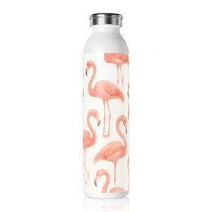Pink Flamingo Slim Water Bottle - Insulated Stainless - Dipaliz - Bottles