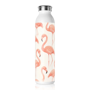 Pink Flamingo Slim Water Bottle - Insulated Stainless - Dipaliz - Bottles