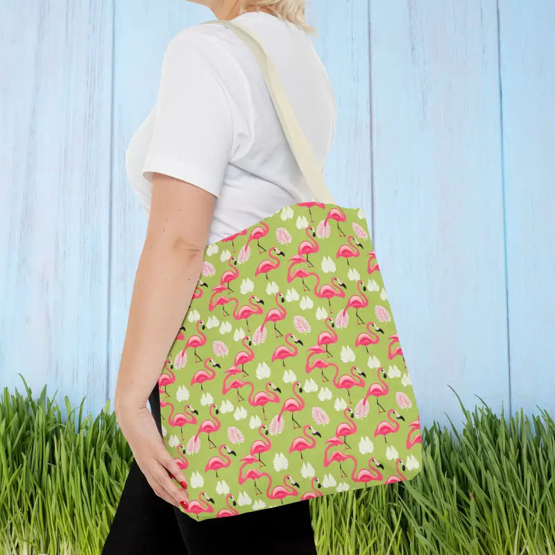 Stylish Pink Flamingo Tote Bag for Every Occasion - 16’’ × / Beige Bags