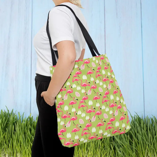 Stylish Pink Flamingo Tote Bag for Every Occasion - 18’’ × / Black Bags