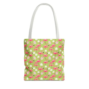 Pink Flamingo Tote Bag - Trendy Women’s Fashion Statement - Dipaliz - 13’’ × / White - Bags