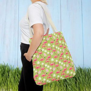 Pink Flamingo Tote Bag - Trendy Women’s Fashion Statement - Dipaliz - Bags
