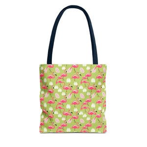 Pink Flamingo Tote Bag - Trendy Women’s Fashion Statement - Dipaliz - 13’’ × / Navy - Bags