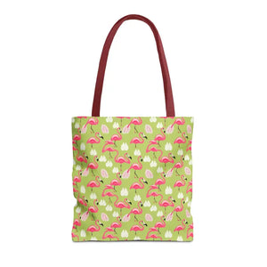 Pink Flamingo Tote Bag - Trendy Women’s Fashion Statement - Dipaliz - 16’’ × / Red - Bags
