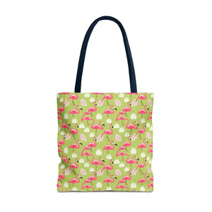 Pink Flamingo Tote Bag - Trendy Women’s Fashion Statement - Dipaliz - 18’’ × / Navy - Bags