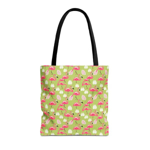 Pink Flamingo Tote Bag - Trendy Women’s Fashion Statement - Dipaliz - 16’’ × / Black - Bags