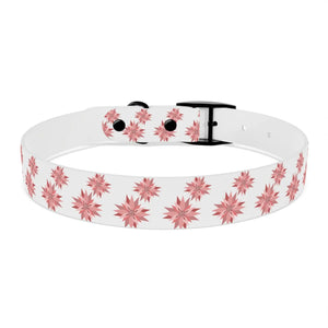 Waterproof Pink Floral Dog Collar - Poinsettia Tpu - Dipaliz - Standard Collars