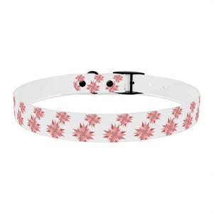 Waterproof Pink Floral Dog Collar - Poinsettia Tpu - Dipaliz - Standard Collars