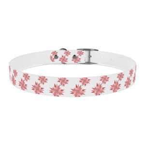 Waterproof Pink Floral Dog Collar - Poinsettia Tpu - Dipaliz - Standard Collars