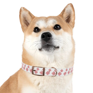 Waterproof Pink Floral Dog Collar - Poinsettia Tpu - Dipaliz - Standard Collars
