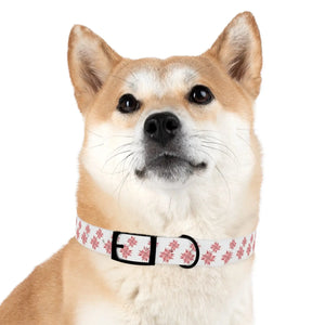 Waterproof Pink Floral Dog Collar - Poinsettia Tpu - Dipaliz - Standard Collars