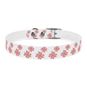 Waterproof Pink Floral Dog Collar - Poinsettia Tpu - Dipaliz - Standard Collars