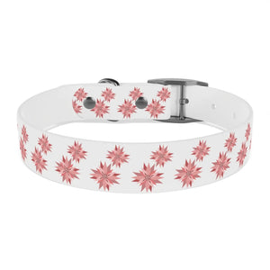Waterproof Pink Floral Dog Collar - Poinsettia Tpu - Dipaliz - Standard Collars