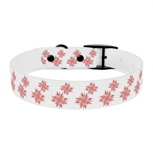 Waterproof Pink Floral Dog Collar - Poinsettia Tpu - Dipaliz - Standard Collars