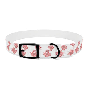 Waterproof Pink Floral Dog Collar - Poinsettia Tpu - Dipaliz - Standard Collars