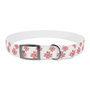 Waterproof Pink Floral Dog Collar - Poinsettia Tpu - Dipaliz - Standard Collars