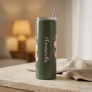 Pink Floral Maker Sip Tumbler 20oz - Tumblers