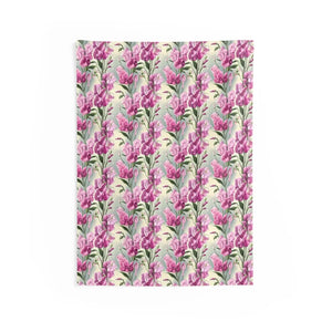 Pink Floral Wall Tapestry – Polyester Decor - Dipaliz