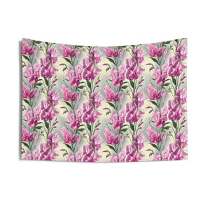 Pink Floral Wall Tapestry – Polyester Decor - Dipaliz