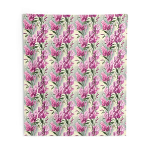 Pink Floral Wall Tapestry – Polyester Decor - Dipaliz