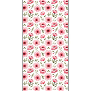 Pink Floral Patterned Fabric - Soft Cotton by the Yard - Dipaliz - 54’’ × 108’’