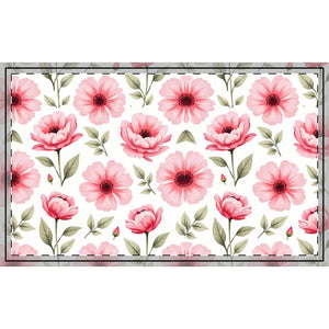 Pink Floral Patterned Fabric – Prima Cotton - Dipaliz