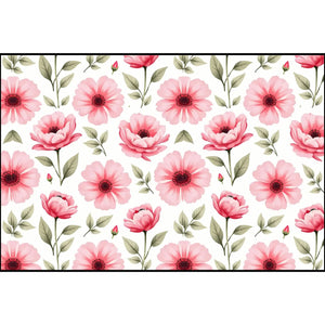 Pink Floral Patterned Fabric – Prima Cotton - Dipaliz
