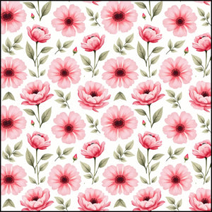 Pink Floral Patterned Fabric – Prima Cotton - Dipaliz