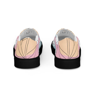 Pink Florals Women’s Slip-on Canvas Shoes - Dipaliz - Sneakers