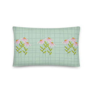 Pink Flowers Basic Pillow Machine Washable Case - Dipaliz - Throw Pillows