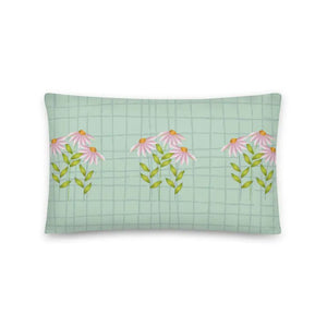 Pink Flowers Basic Pillow Machine Washable Case - Dipaliz - Throw Pillows