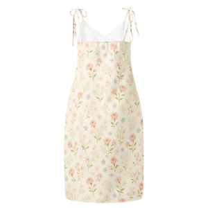Pink Floral Midi Dress – Built-in Bra - Dipaliz - Dresses - Xs