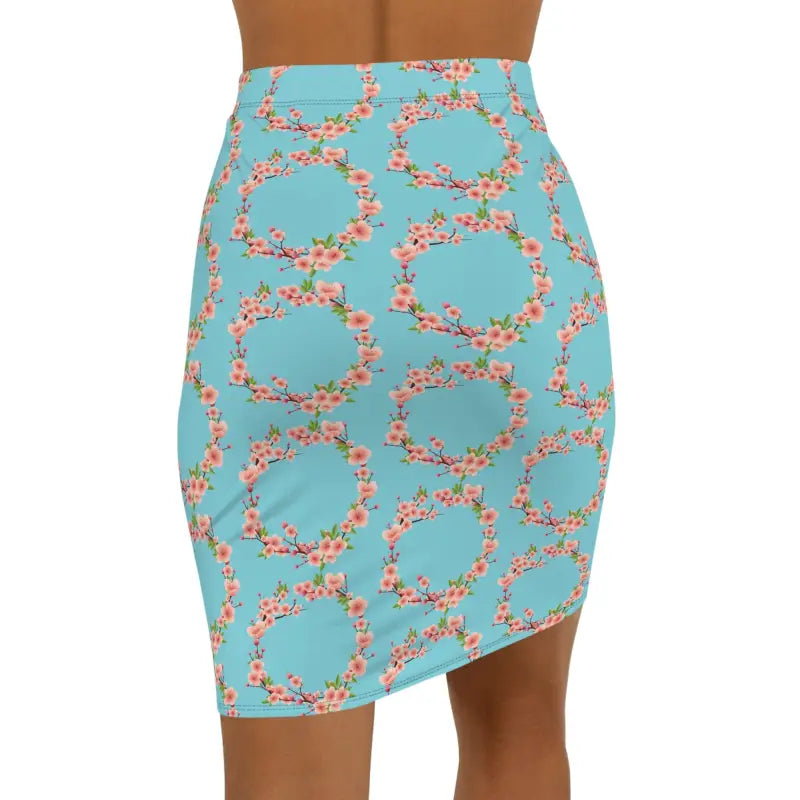 Flaunt a Floral Pink Mini Skirt with Stretchy Comfort - Skirts