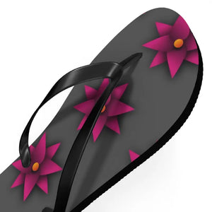 Pink Flowers Flip Flops Summer Garden Party Style - Dipaliz - Slippers